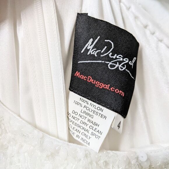 NWT MAC DUGGAL Sequin One Shoulder Trumpet Maxi Gown 4 - Picture 7 of 9